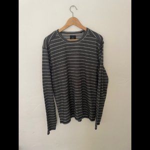 prana long sleeved striped shirt